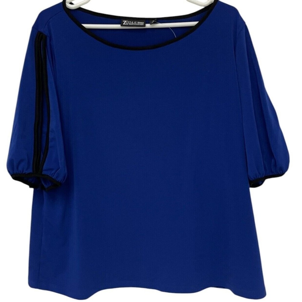 7th Avenue Design Studio New York & Company Top Womens Blue XL Pullover‎ Career